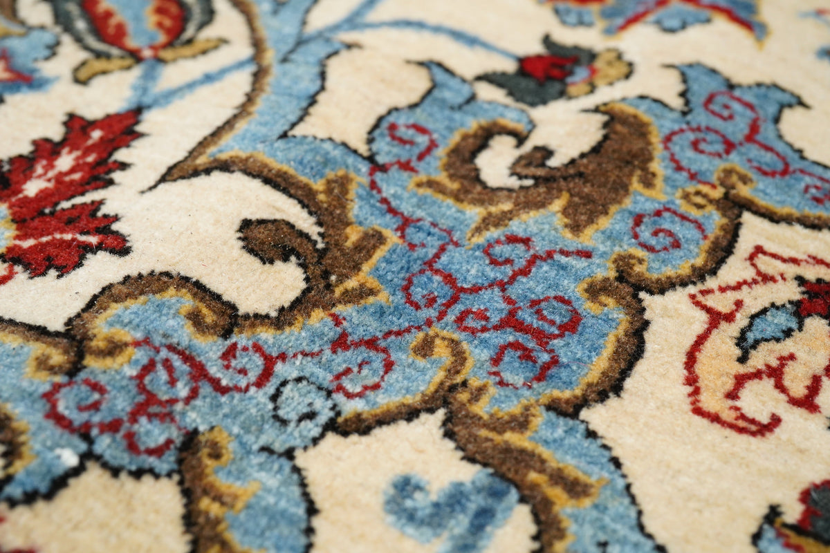 Extremely Fine  Qum Wool Rug 7'10'' x 10'11''
