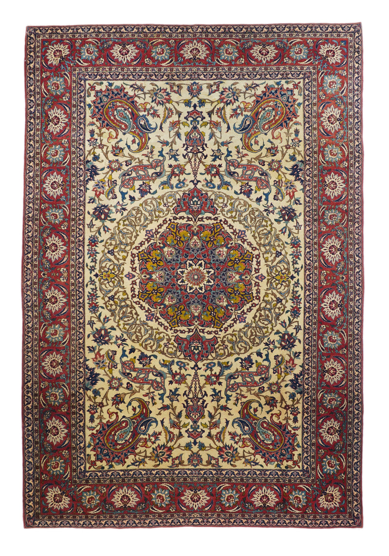 Antique Isfahan Rug 6'11'' x 10'0''