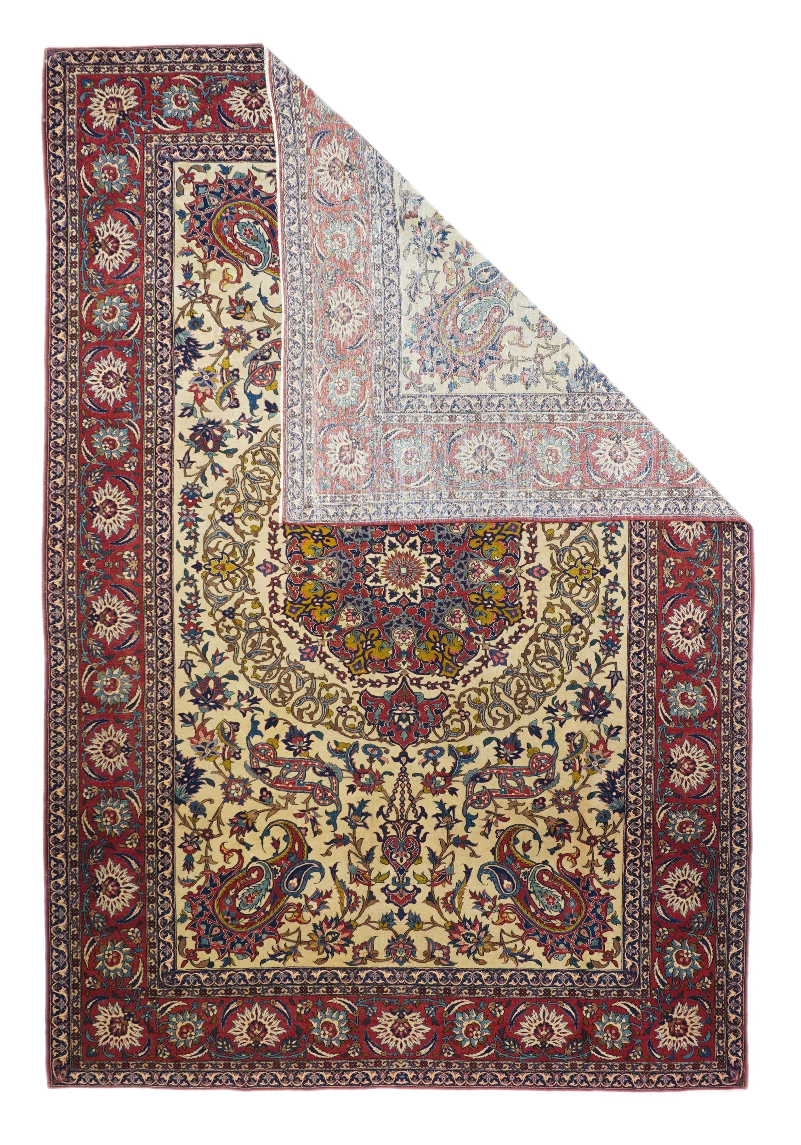 Antique Isfahan Rug 6'11'' x 10'0''