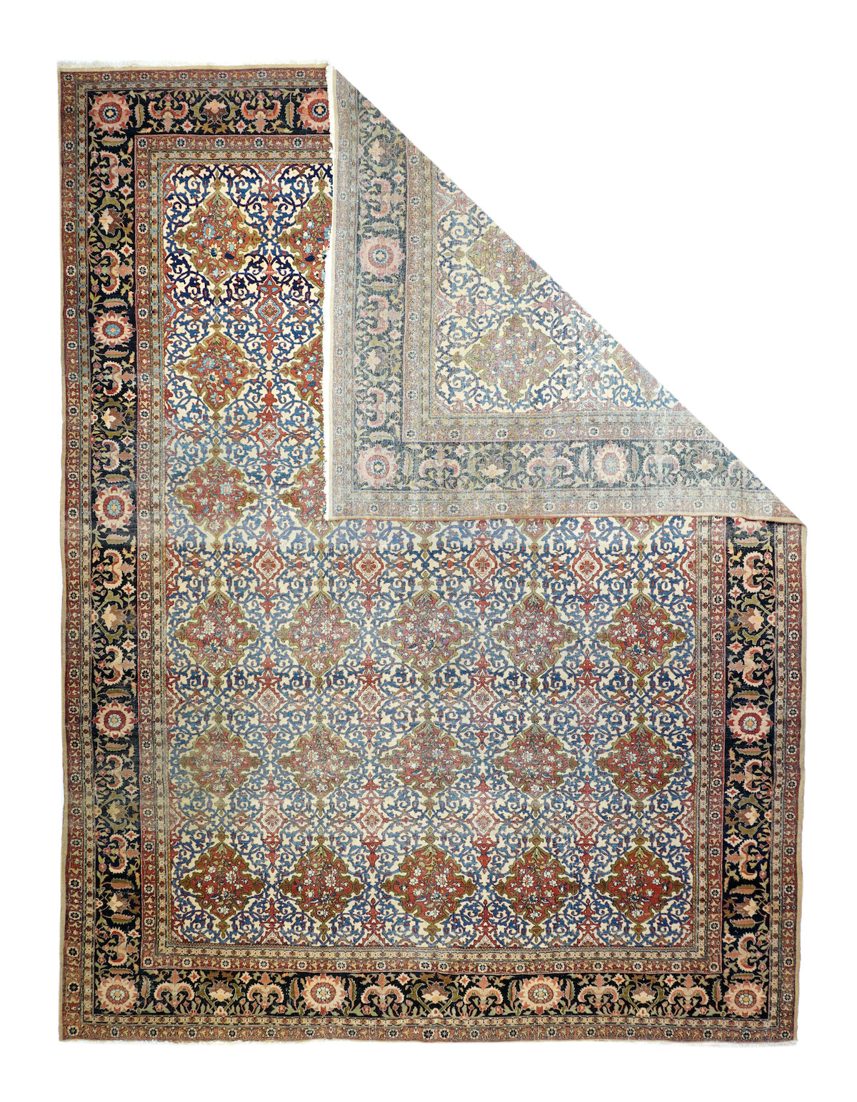 Antique Mohtasham Kashan Rug 9'11'' x 13'0"