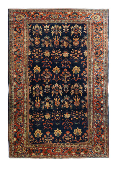 Antique Mohajeran Sarouk Rug 9'5'' x 13'5''