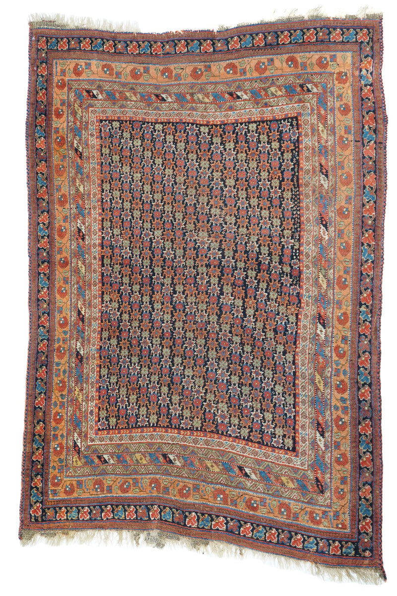 Antique Afshar Area Rug 3'11