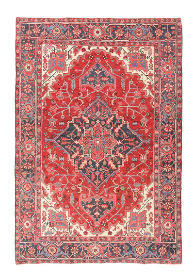 Vintage Heriz Serapi Rug 5'0'' x 6'10''