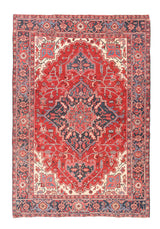 Vintage Heriz Serapi Rug 5'0'' x 6'10''
