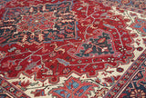 Vintage Heriz Serapi Rug 5'0'' x 6'10''