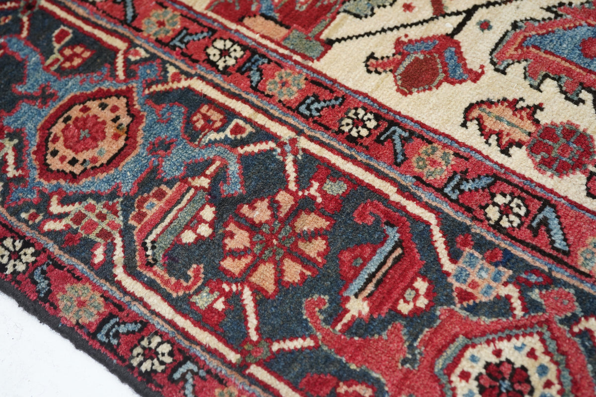 Vintage Heriz Serapi Rug 5'0'' x 6'10''