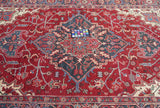 Vintage Heriz Serapi Rug 5'0'' x 6'10''