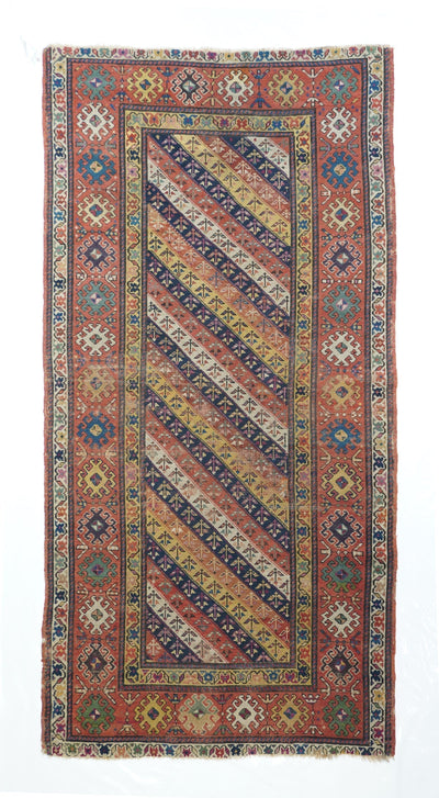 Antique Caucasian Kazak Rug 3'9'' x 7'7''