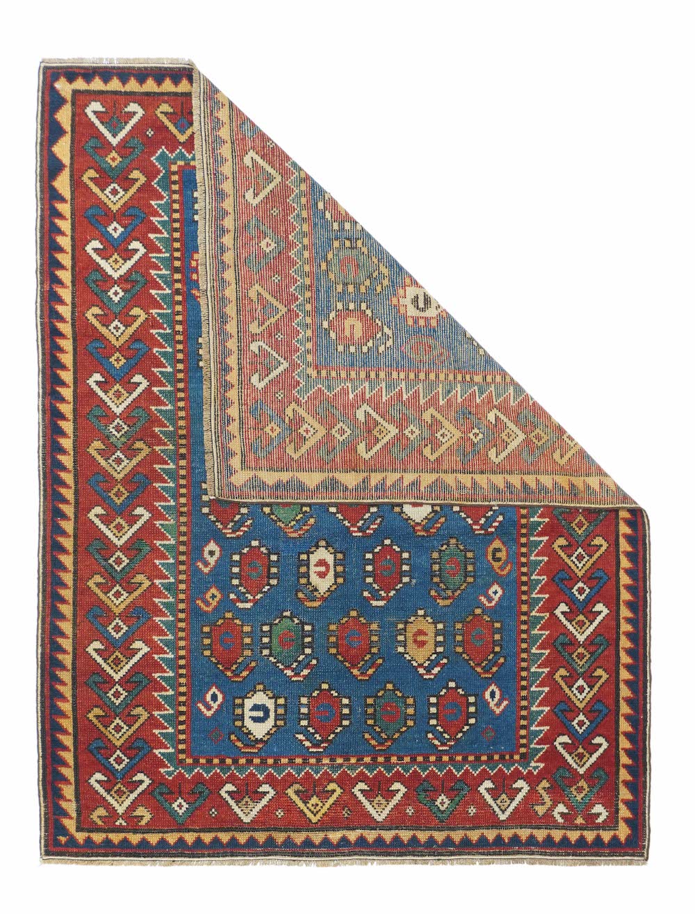Antique Caucasian Kazak Rug 3'3'' x 4'4''