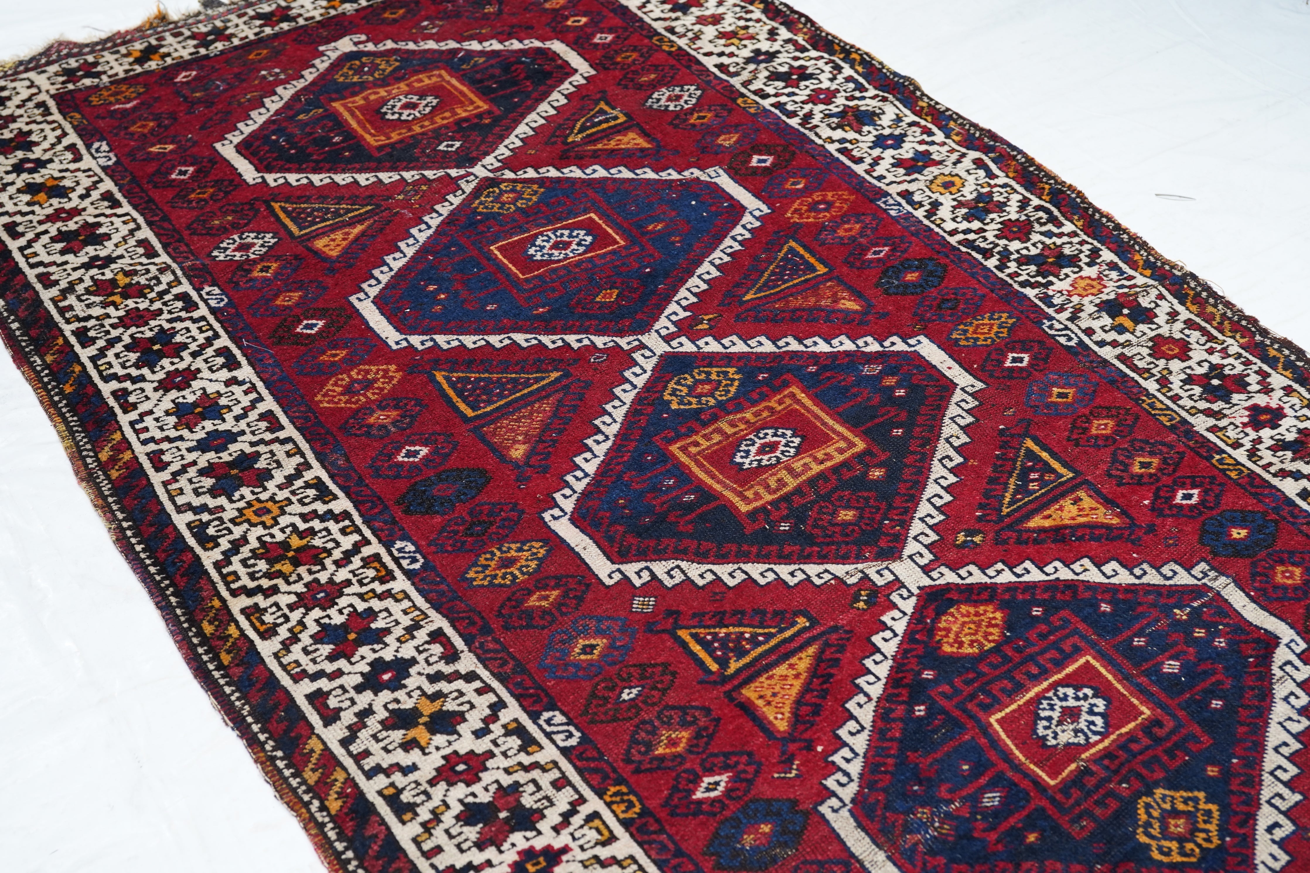 Antique Qashqai Rug 4'3'' x 9'5''