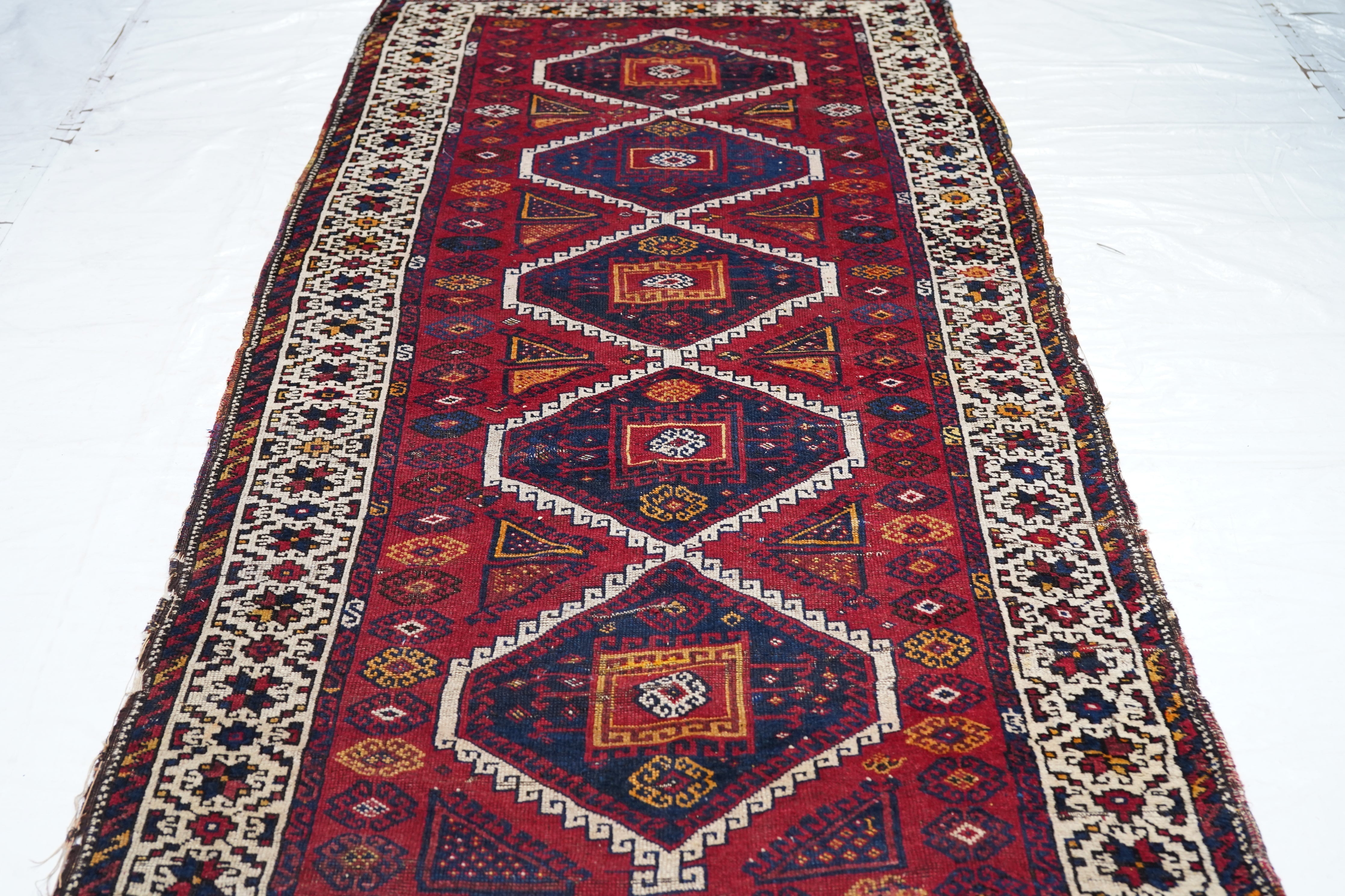Antique Qashqai Rug 4'3'' x 9'5''
