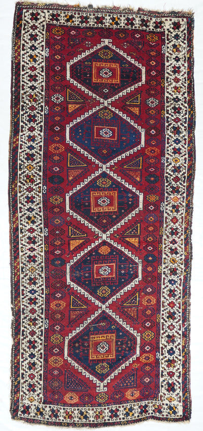 Antique Qashqai Rug 4'3'' x 9'5''