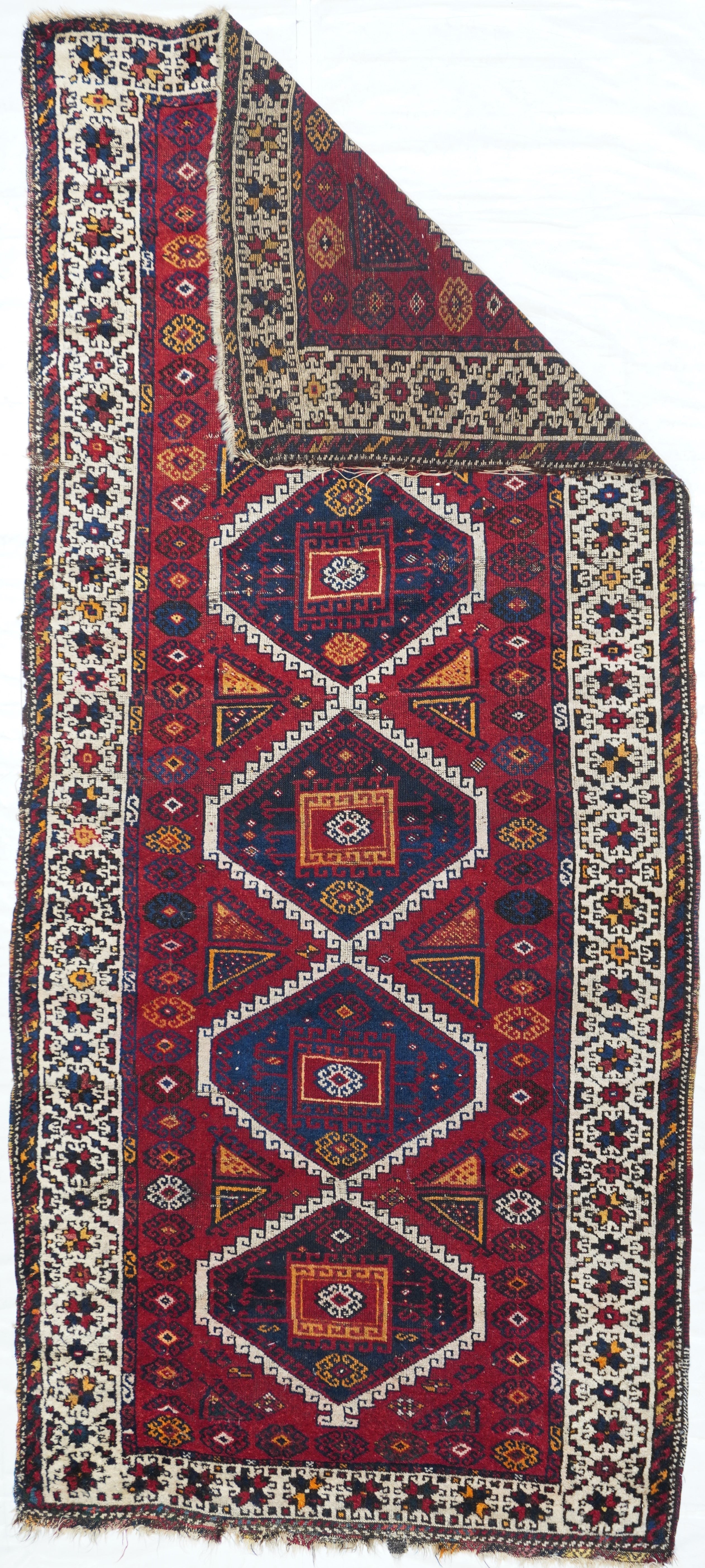 Antique Qashqai Rug 4'3'' x 9'5''