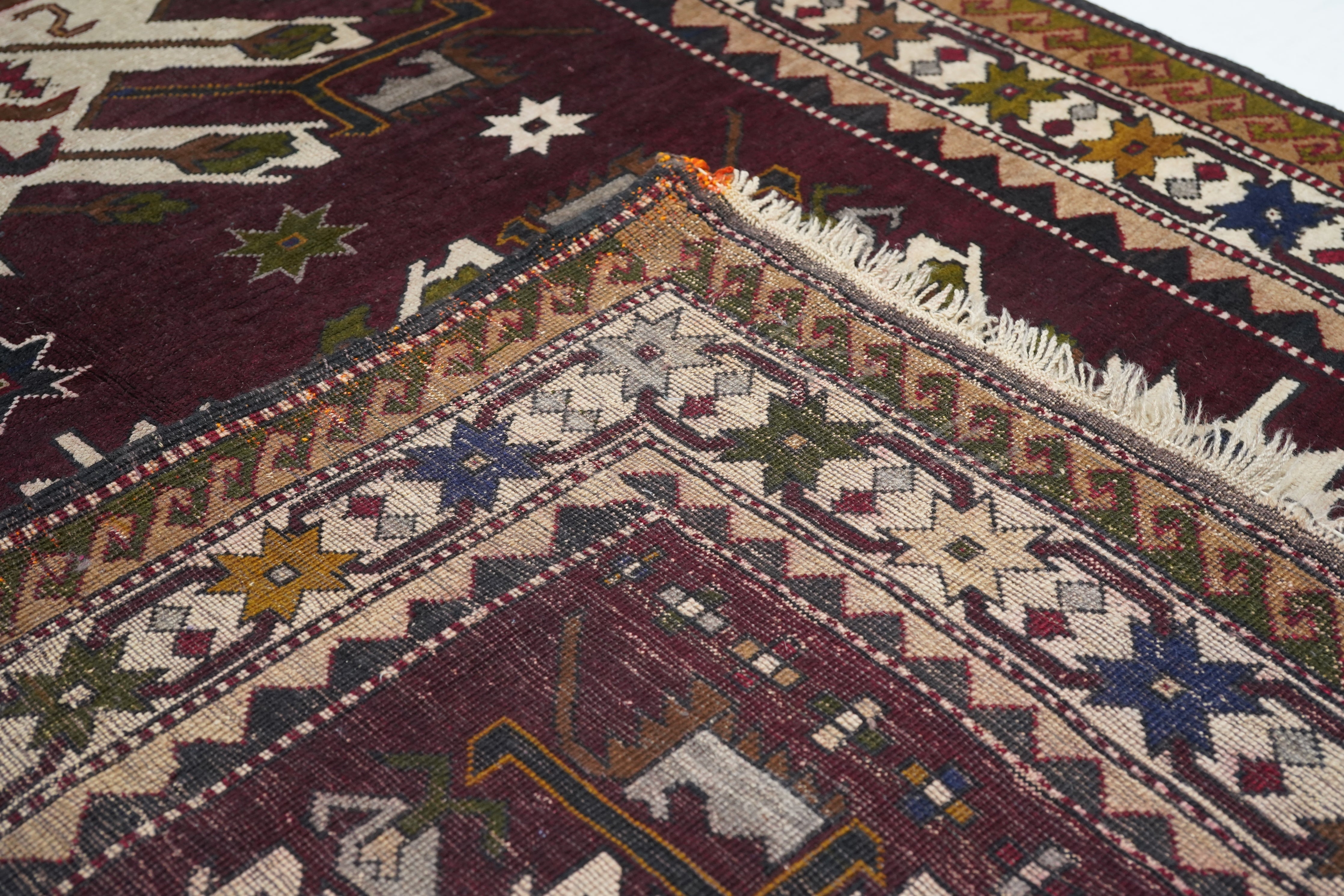 Vintage Caucasian Kazak Rug 5'4'' x 8'4''