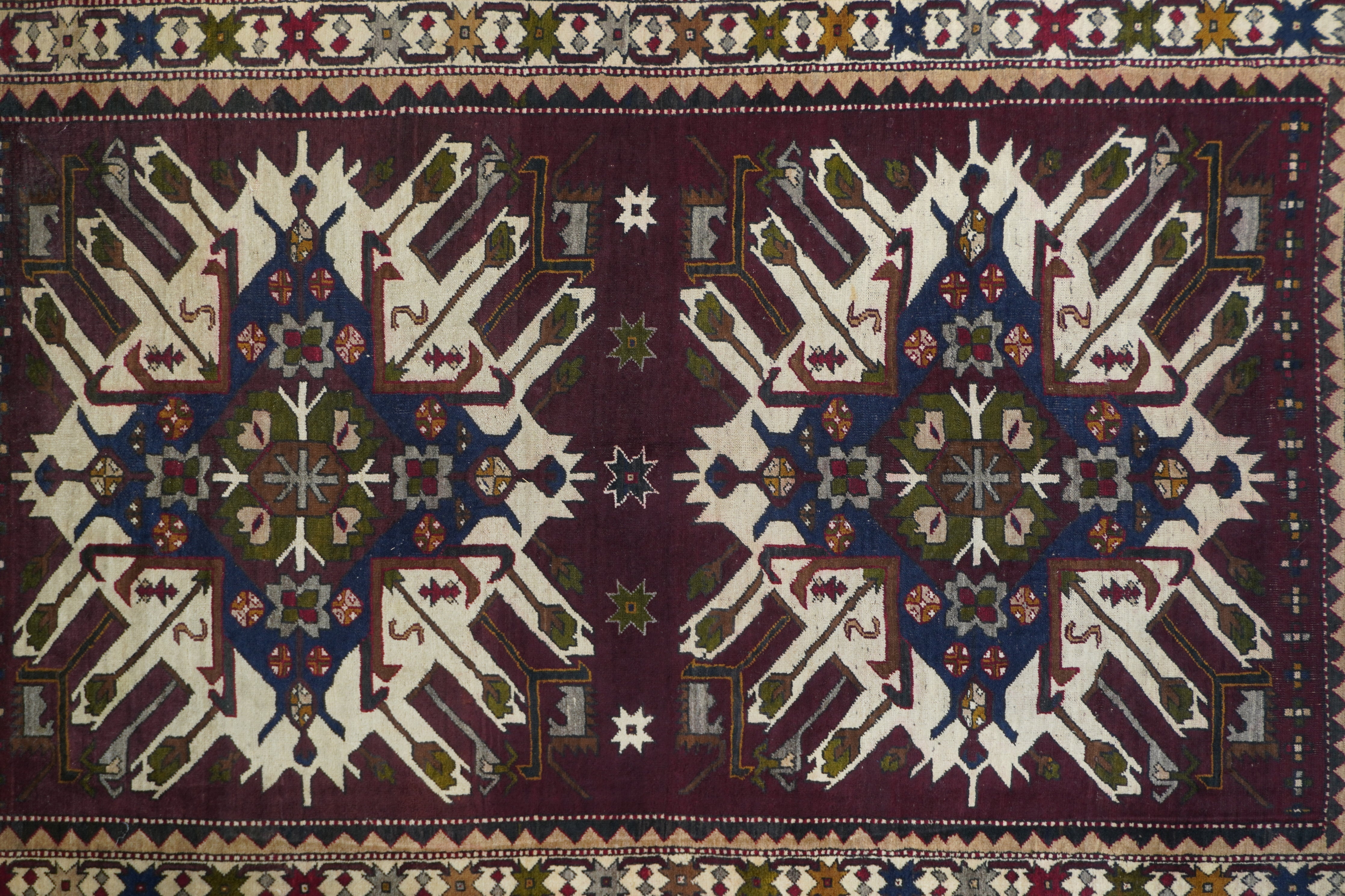 Vintage Caucasian Kazak Rug 5'4'' x 8'4''