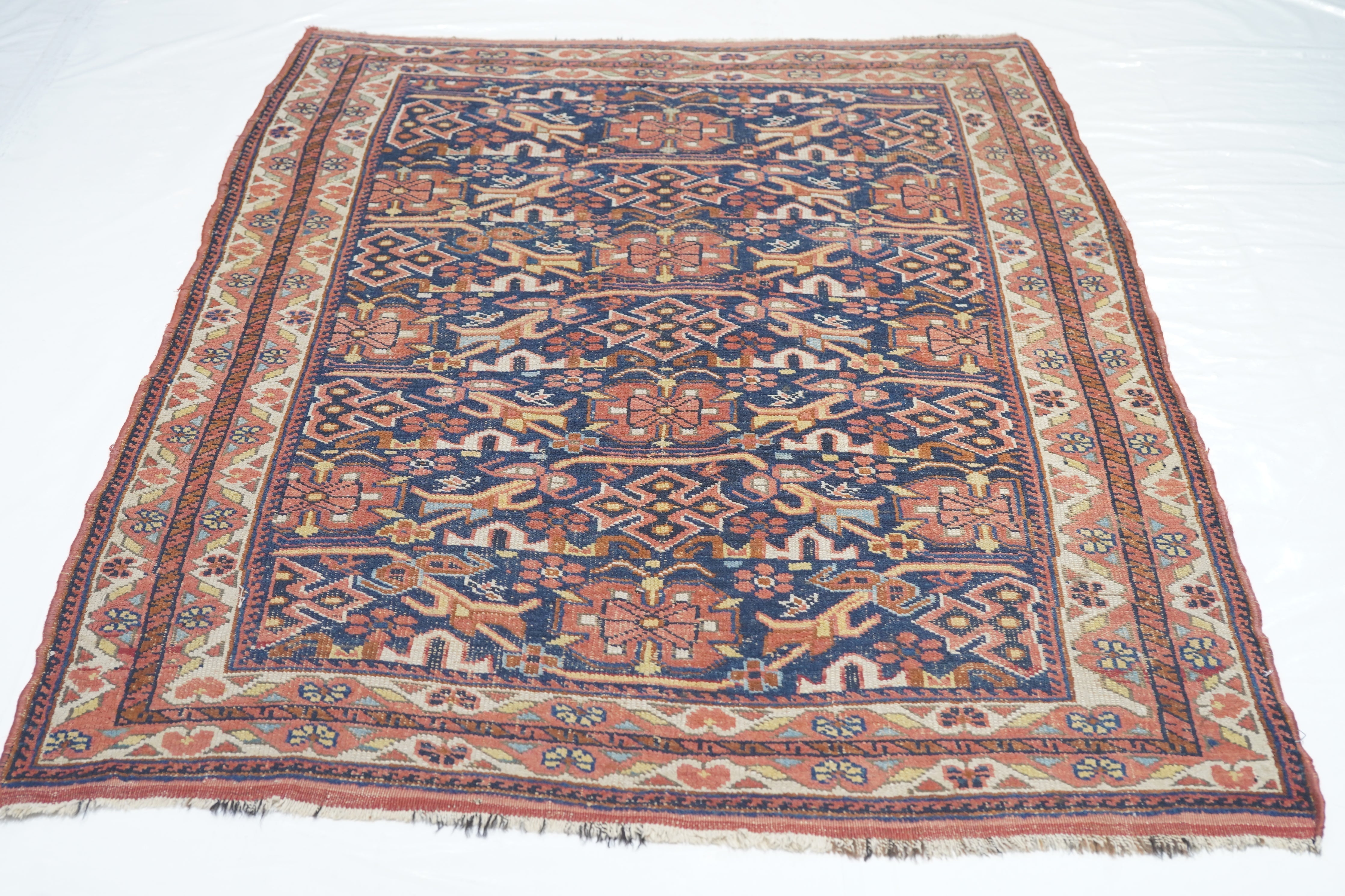 Antique Afshar Rug 4'2'' x 5'9''