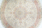 Extremely fine Tabriz 70 Raj. Wool and Silk with a Silk Foundation Rug 13'0" x 13'0"