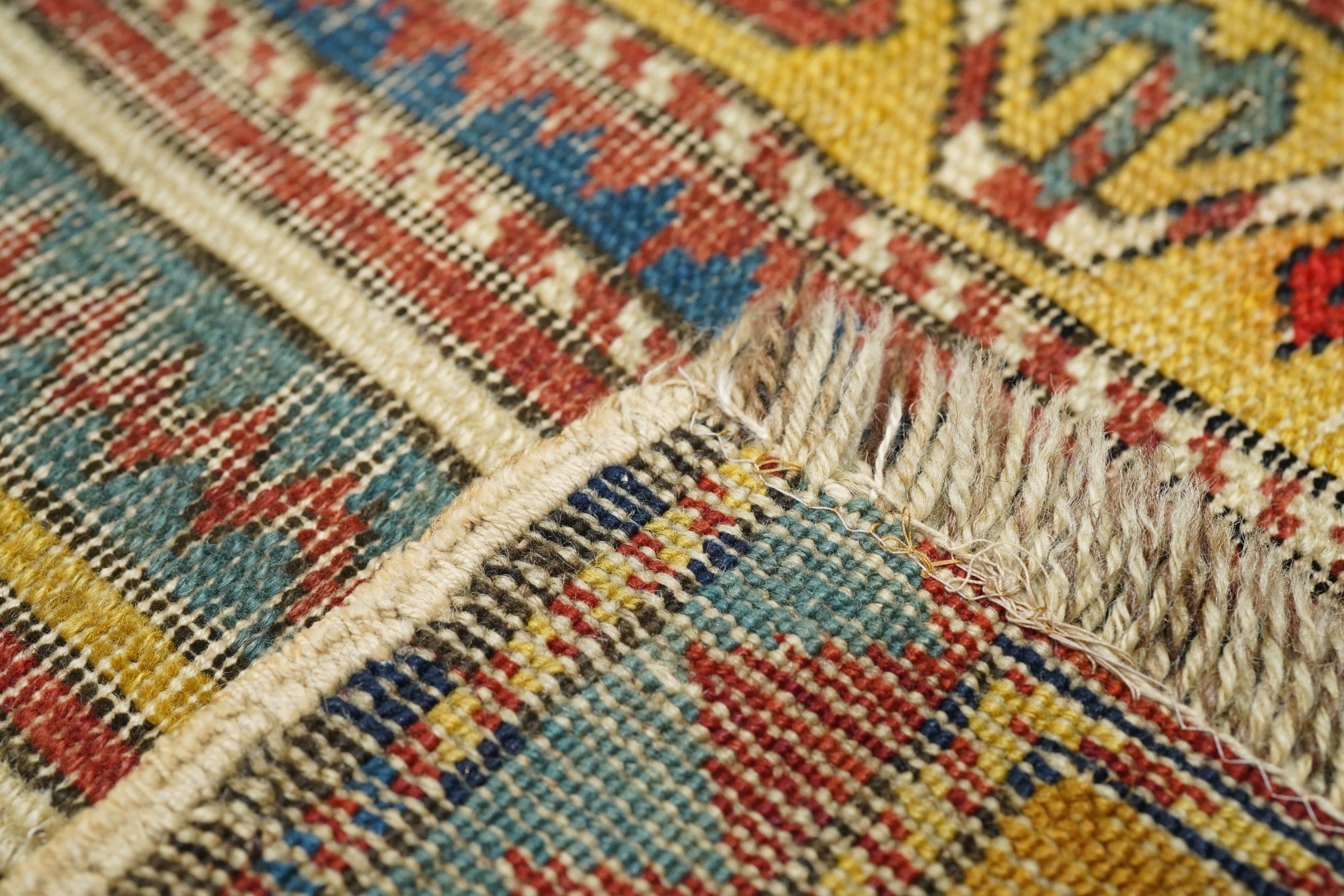 Antique Fakhralou Kazak Rug 3'0'' x 4'10''
