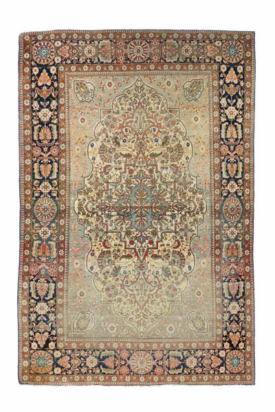 Antique Mohtasham Kashan Rug 4'4'' x 6'11''