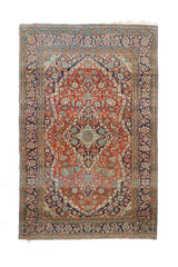 Antique Kashan Rug 4'4'' x 6'7''