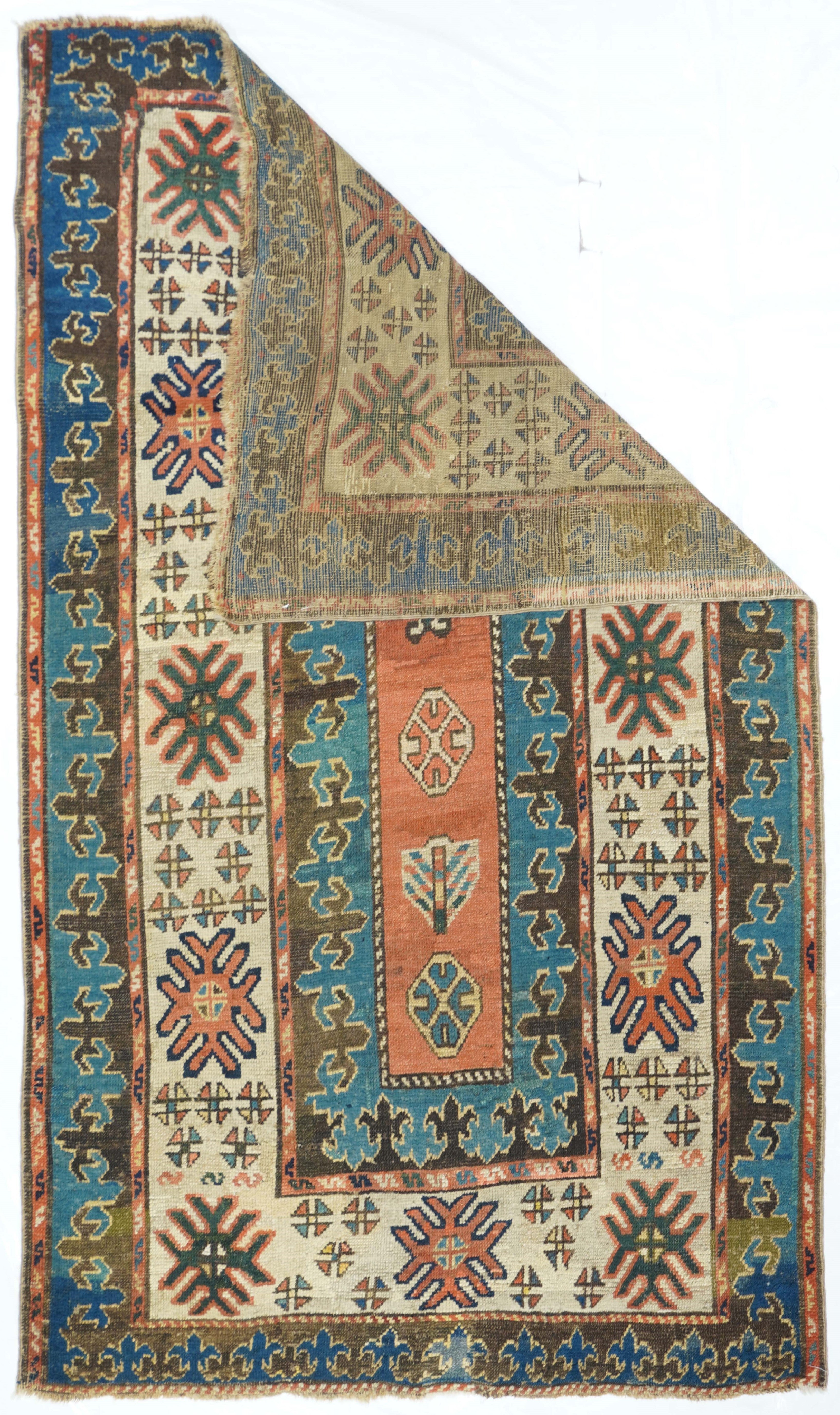 Antique Caucasian Kazak Rug 4'0'' x 6'8''