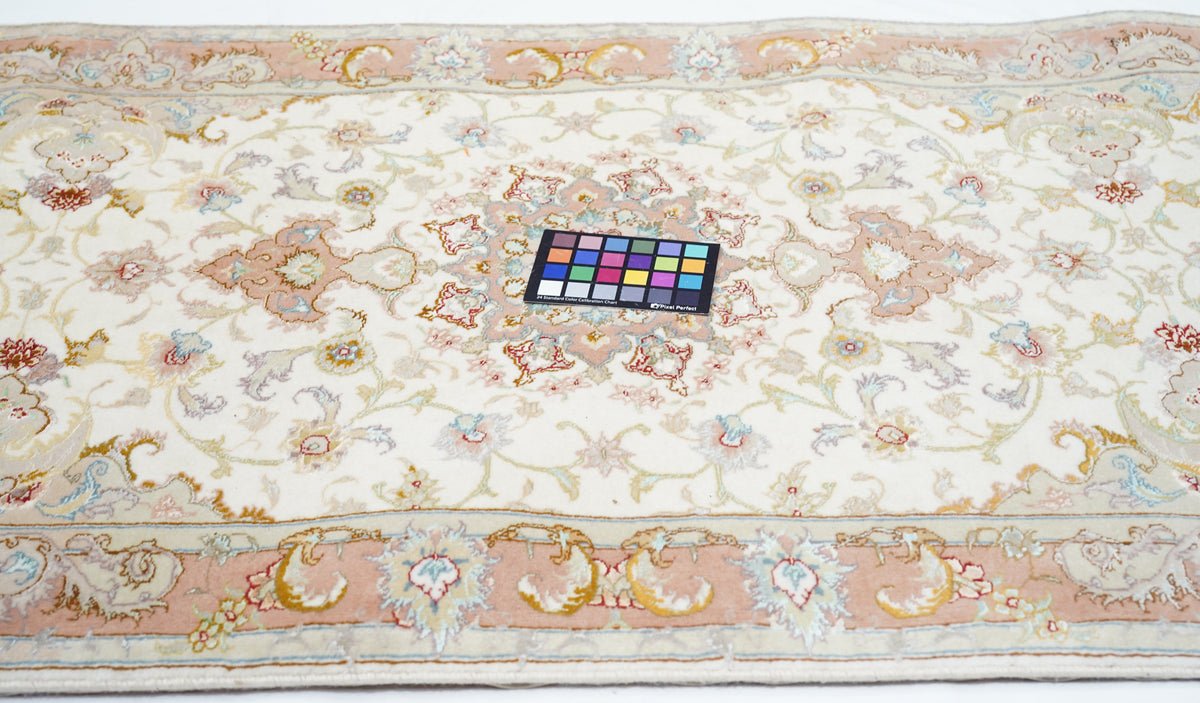 Extremely Fine Tabriz Woven by the Artist Master Weaver Wool & Silk Runner 2'7'' x 10'7''