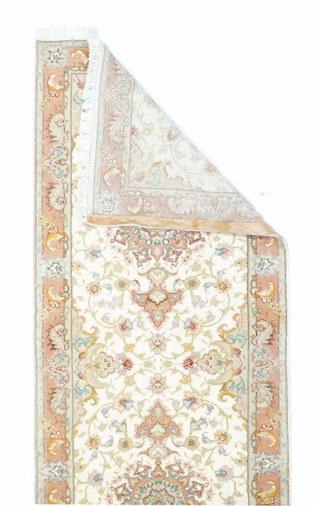 Extremely Fine Tabriz Woven by the Artist Master Weaver Wool & Silk Runner 2'7'' x 10'7''