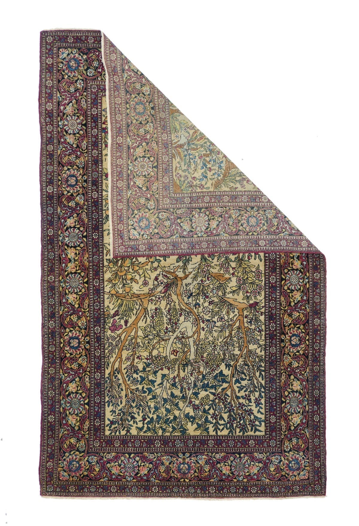 Antique Tehran Rug 4'4'' x 7'2''
