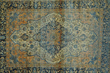 Antique Mohtasham Kashan Rug 4'2" x 6' 2"