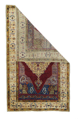 Antique Turkish Anatolian Rug 3'9'' x 6'1''