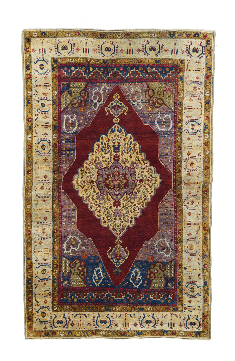 Antique Turkish Anatolian Rug 3'9'' x 6'1''
