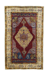 Antique Turkish Anatolian Rug 3'9'' x 6'1''