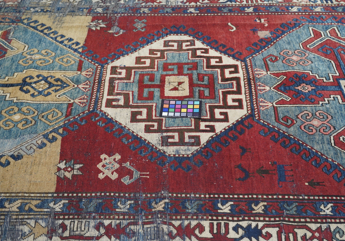 Antique Caucasian Kazak Rug 4'4'' x 9'3''