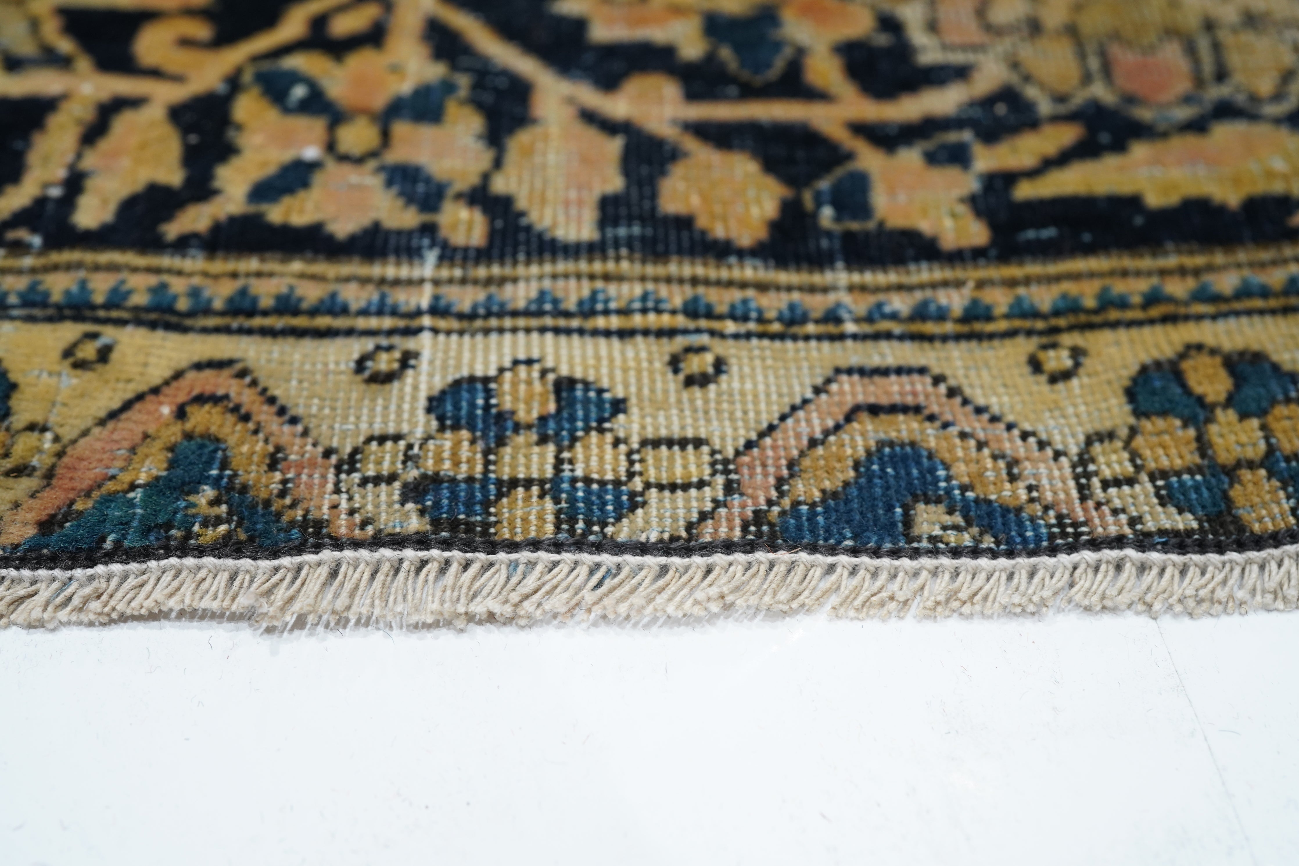Antique Mohtasham Kashan Rug 4'2'' x 6'9''