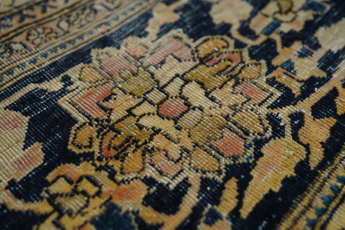 Antique Mohtasham Kashan Rug 4'2'' x 6'9''