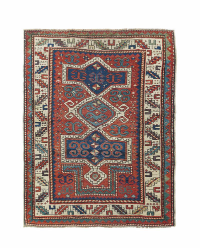 Antique Caucasian Kazak Rug 3'1'' x 3'9''