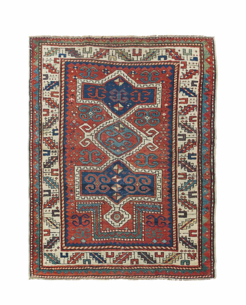 Antique Caucasian Kazak Rug 3'1'' x 3'9''