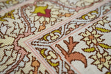 Extremely Fine Vintage Turkish Silk Hereke Rug 1'6'' x 2'5''
