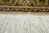 Extremely Fine Vintage Turkish Silk Hereke Rug 1'6'' x 2'5''