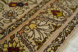 Extremely Fine Vintage Turkish Silk Hereke Rug 1'6'' x 2'5''