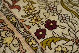 Extremely Fine Vintage Turkish Silk Hereke Rug 1'6'' x 2'5''