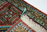 Extremely Fine Vintage Silk Qum Rug 1'10'' x 2'10''