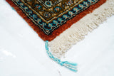 Extremely Fine Vintage Silk Qum Rug 1'10'' x 2'10''