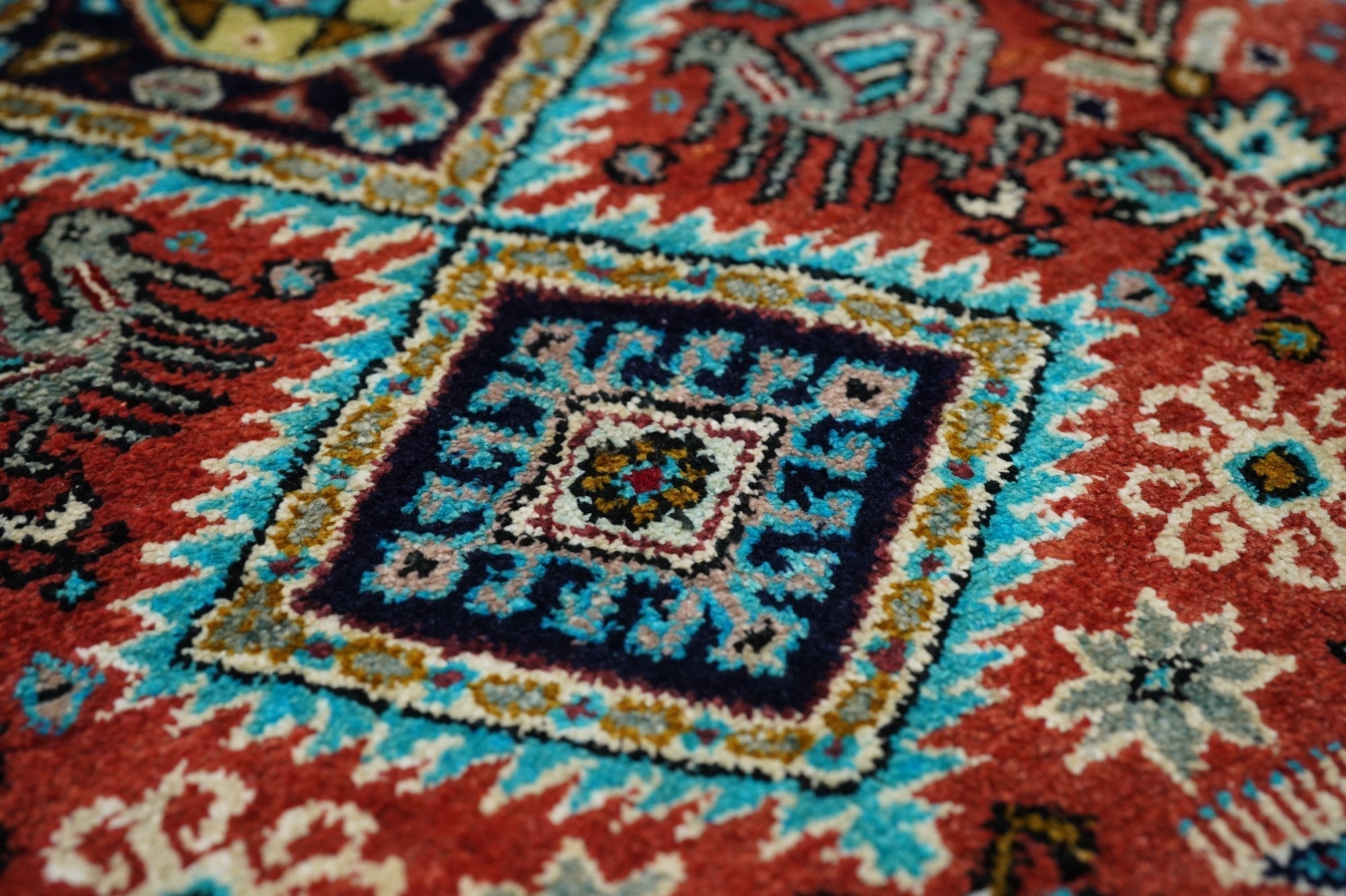 Extremely Fine Vintage Silk Qum Rug 1'10'' x 2'10''