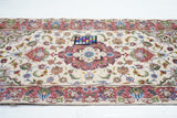 Extremely fine  Tabriz 70 Raj. Wool and Silk with a Silk Foundation Runner 2'9'' x 12'9''