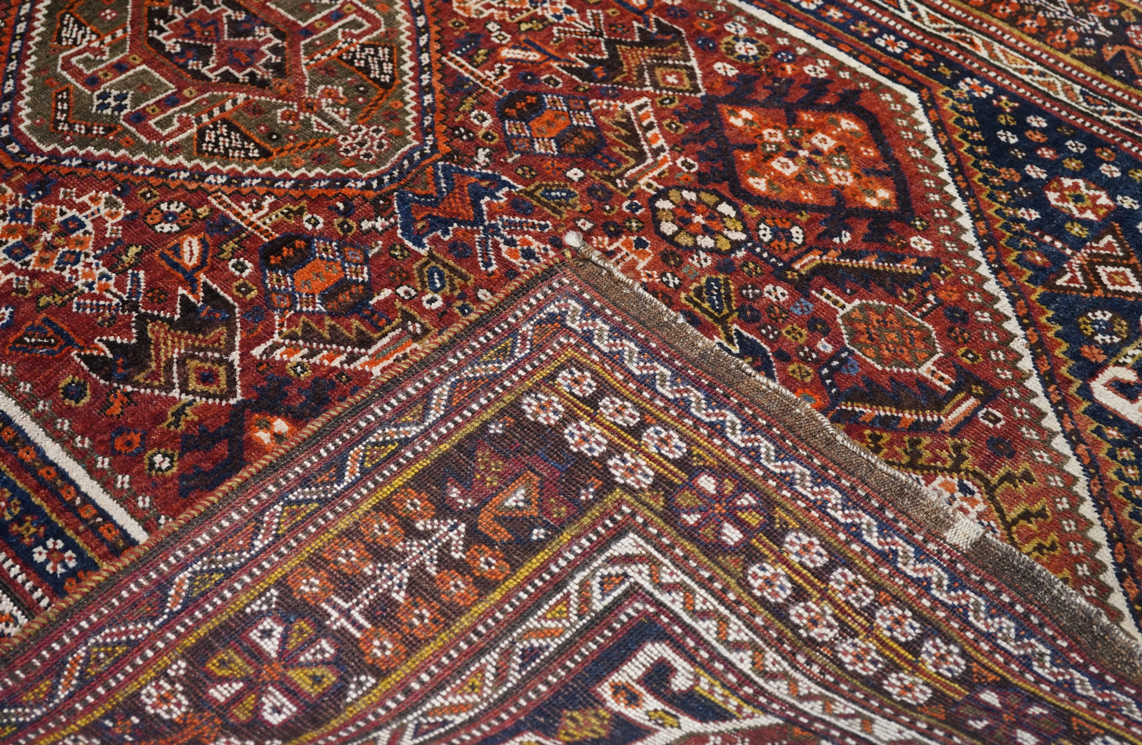 Antique Tribal Qashqai Rug 5'5'' x 8'6''