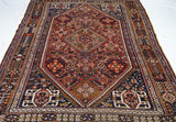 Antique Tribal Qashqai Rug 5'5'' x 8'6''