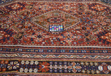Antique Tribal Qashqai Rug 5'5'' x 8'6''
