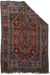 Antique Tribal Qashqai Rug 5'5'' x 8'6''