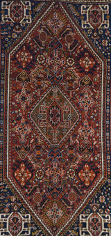 Antique Tribal Qashqai Rug 5'5'' x 8'6''